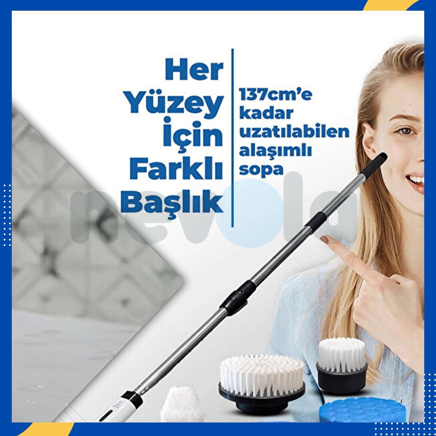 Nevola Elektrikli Temizlik Fırçası